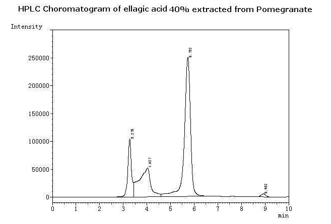 Ellagic acid HPLC choromatogram