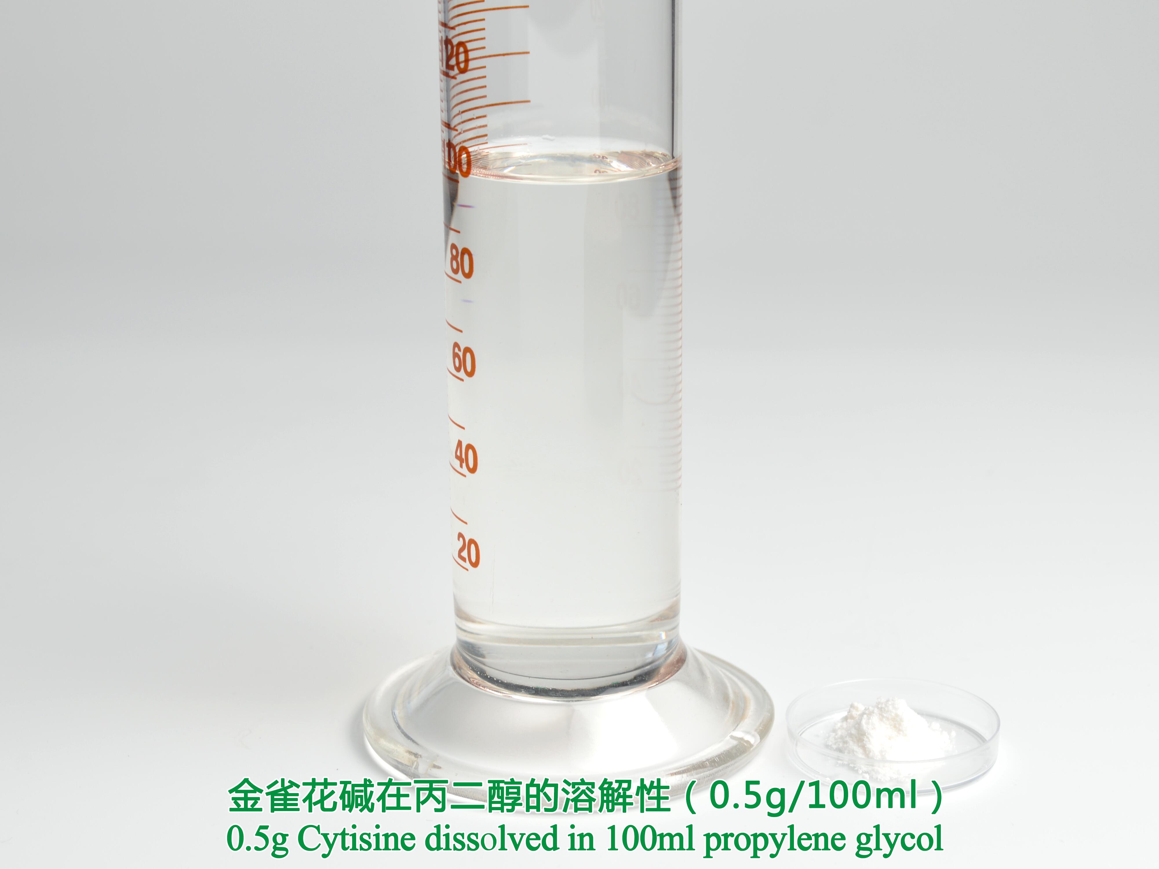 Cytisine Solubility in Propylene Glycol